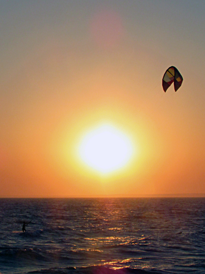 Schönes Amerika: Kite-Surfer auf Cape Cod