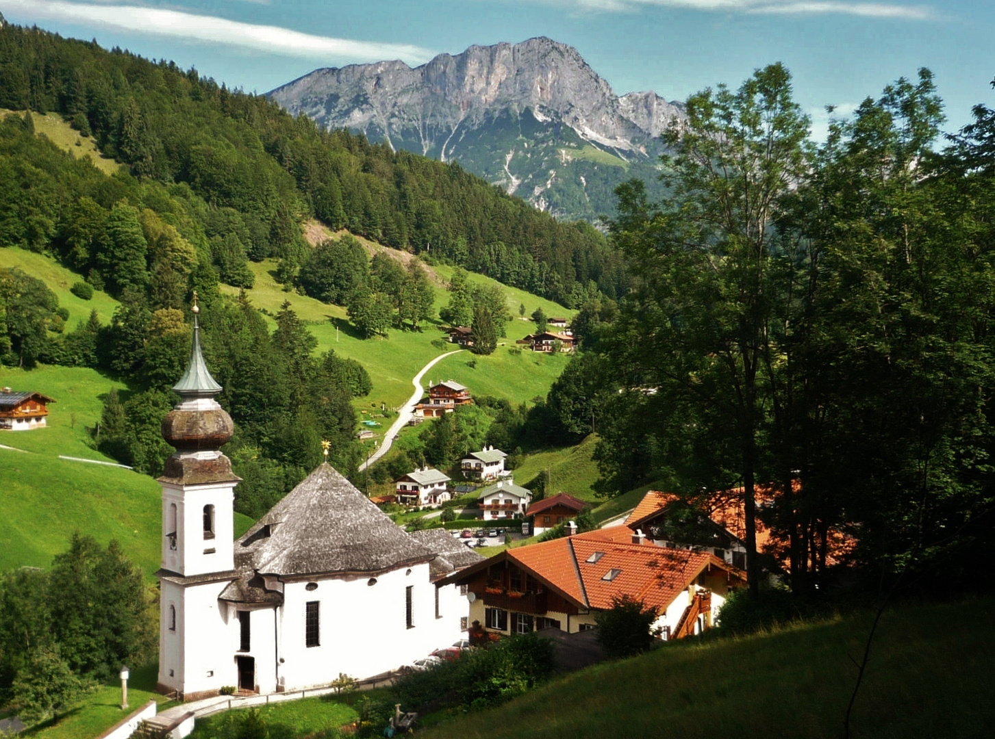 Schönes Berchtesgadener Land: Maria Gern gegen Untersberg