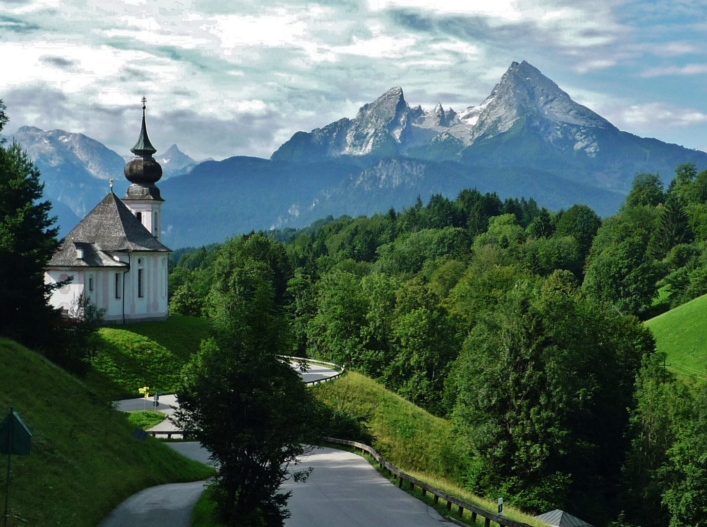 Schönes Berchtesgadener Land: Maria Gern gegen Watzmann