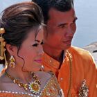 Schönes Hochzeitspaar in Kambodscha