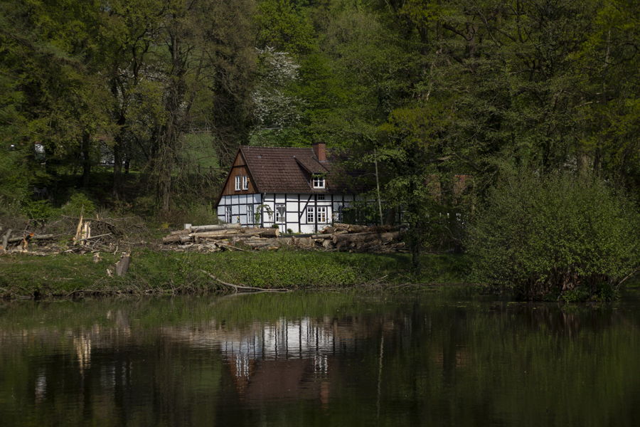 schönes tecklenburg außerhalb der hist. stadtmauern.