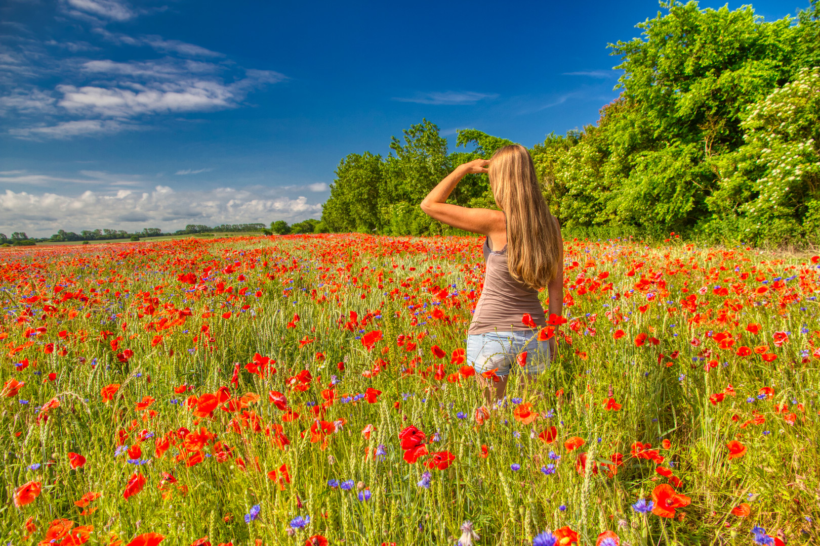 Schönheit im Einklang mit der schönheit der Natur