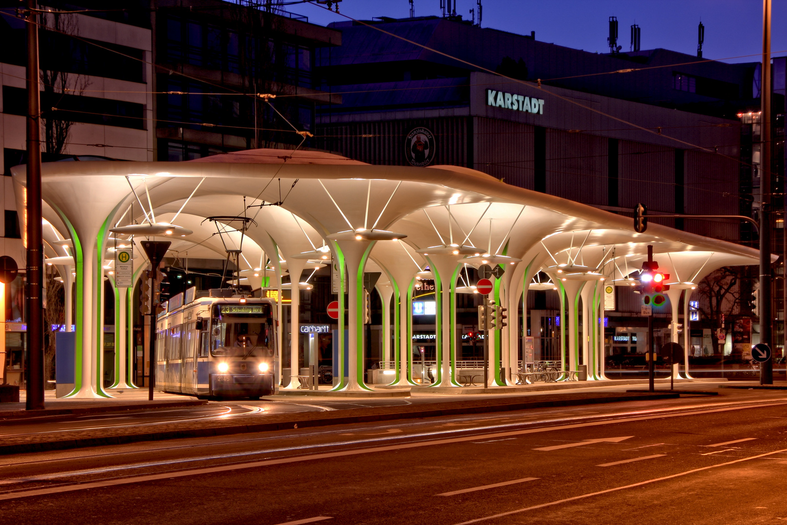 Schönste Haltestelle der Münchener Straßenbahn