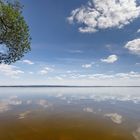 Schönwetterwolken über dem See