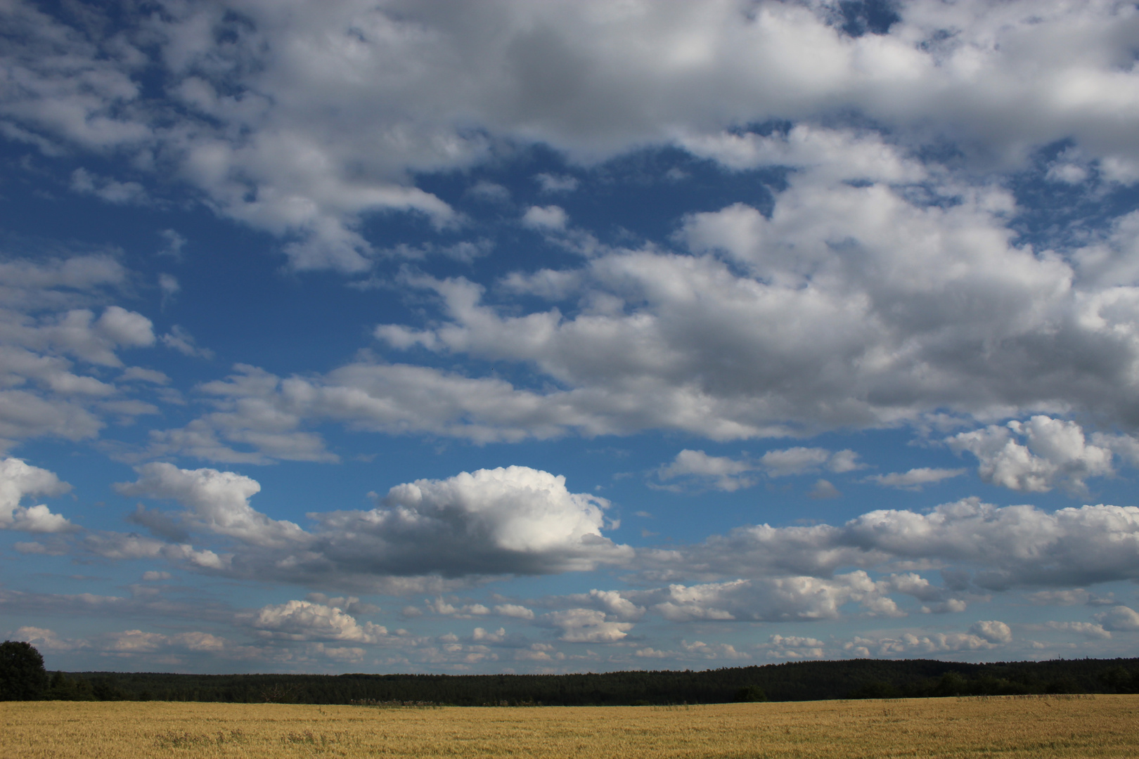 Schönwetterwolken überm Land