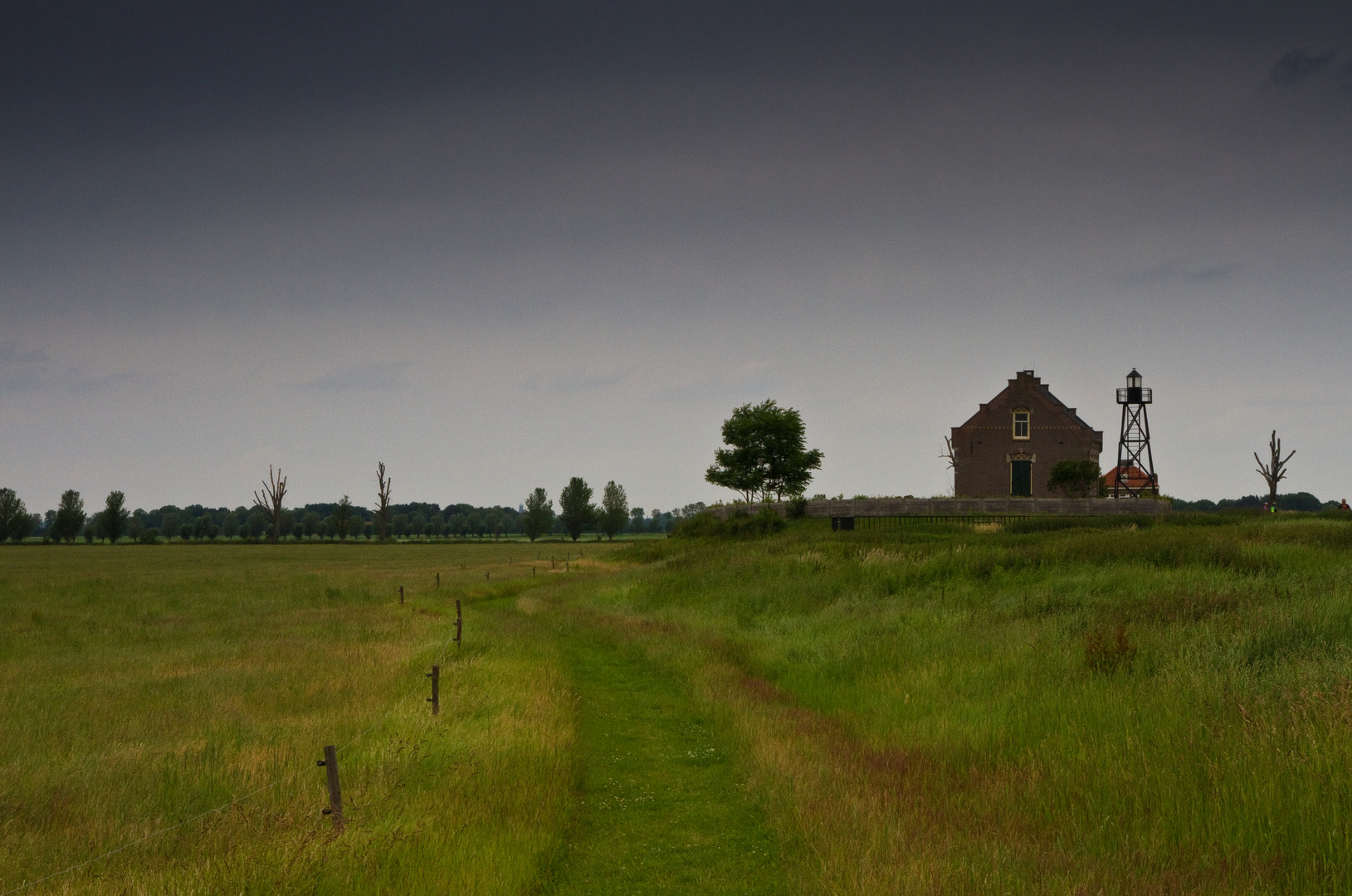 Schokland, Ehemalige Wohnung des Hafenmeisters und Leuchtturm.