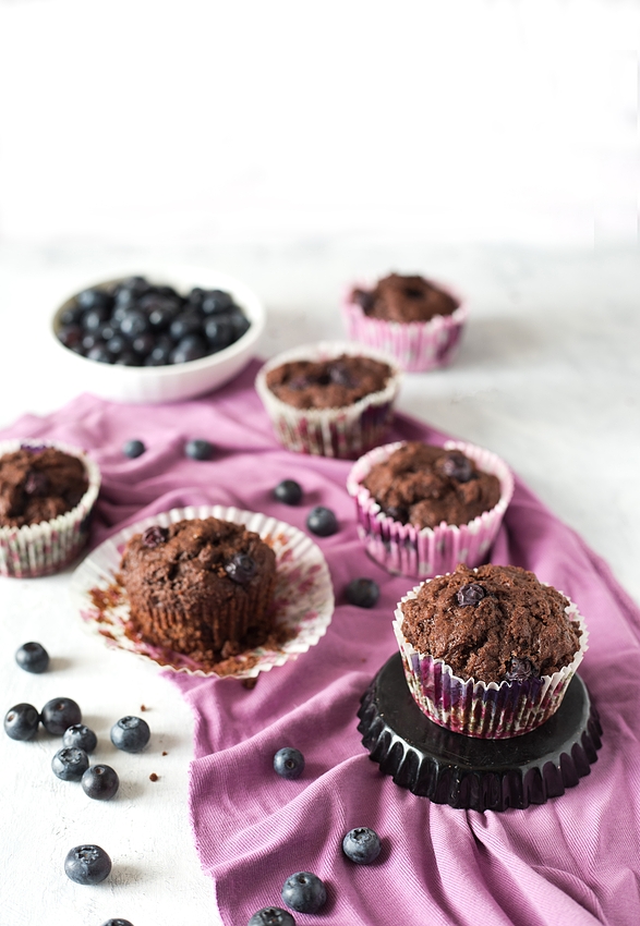 Schoko- Heidelbeere- Muffins