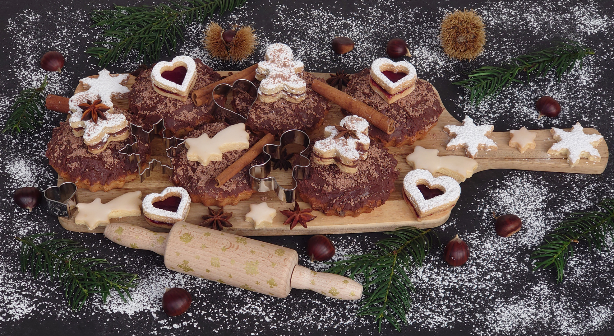 Schokoladenlebkuchen & Weihnachtsplätzchen