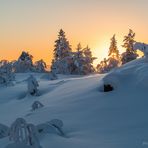 schon fast bei Sonnenuntergang