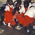 School for street children. Dancing/singing in the classroom