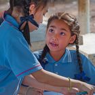 Schoolgirls doing homework