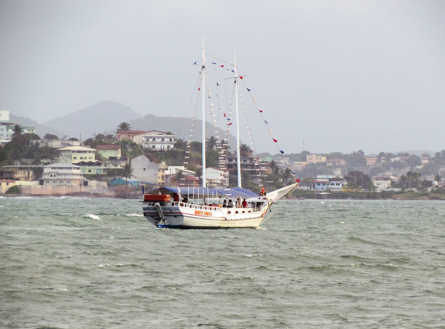 schooner in the waters of Guarapari - Brazil