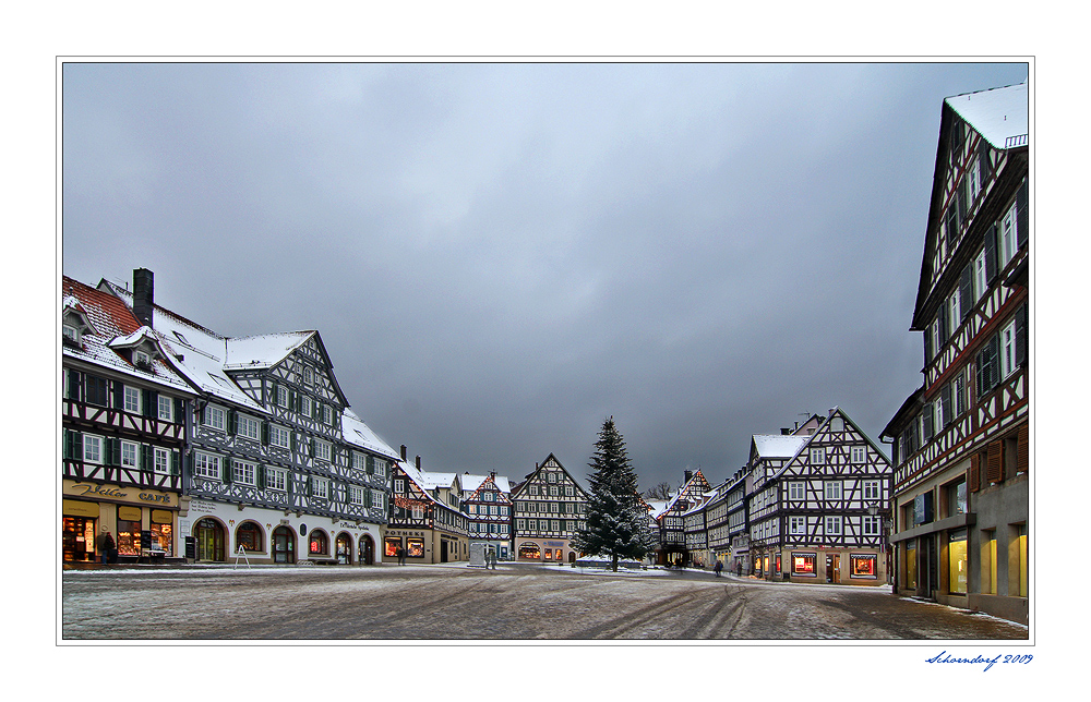 Schorndorf in der Abenddämmerung