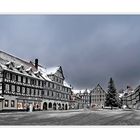 Schornorfer Marktplatz in der Abenddämmerung