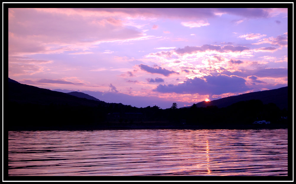 Schottischer Sonnenuntergang.