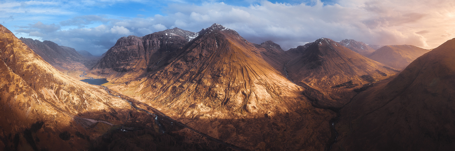 Schottland - Glencoe Aerial Panorama I