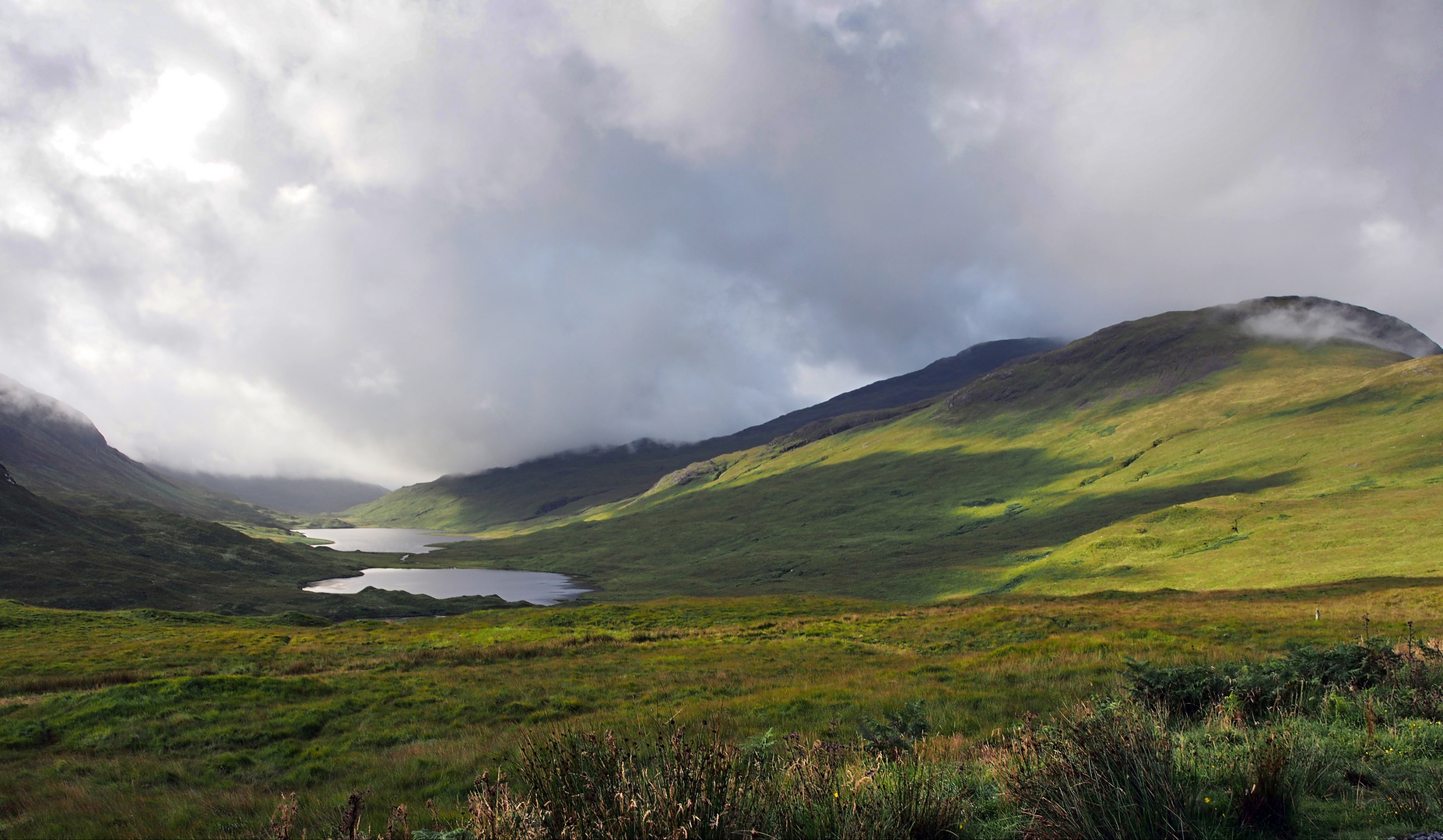 Schottland - Isle of Mull - Landschaft schält sich aus dem Nebel