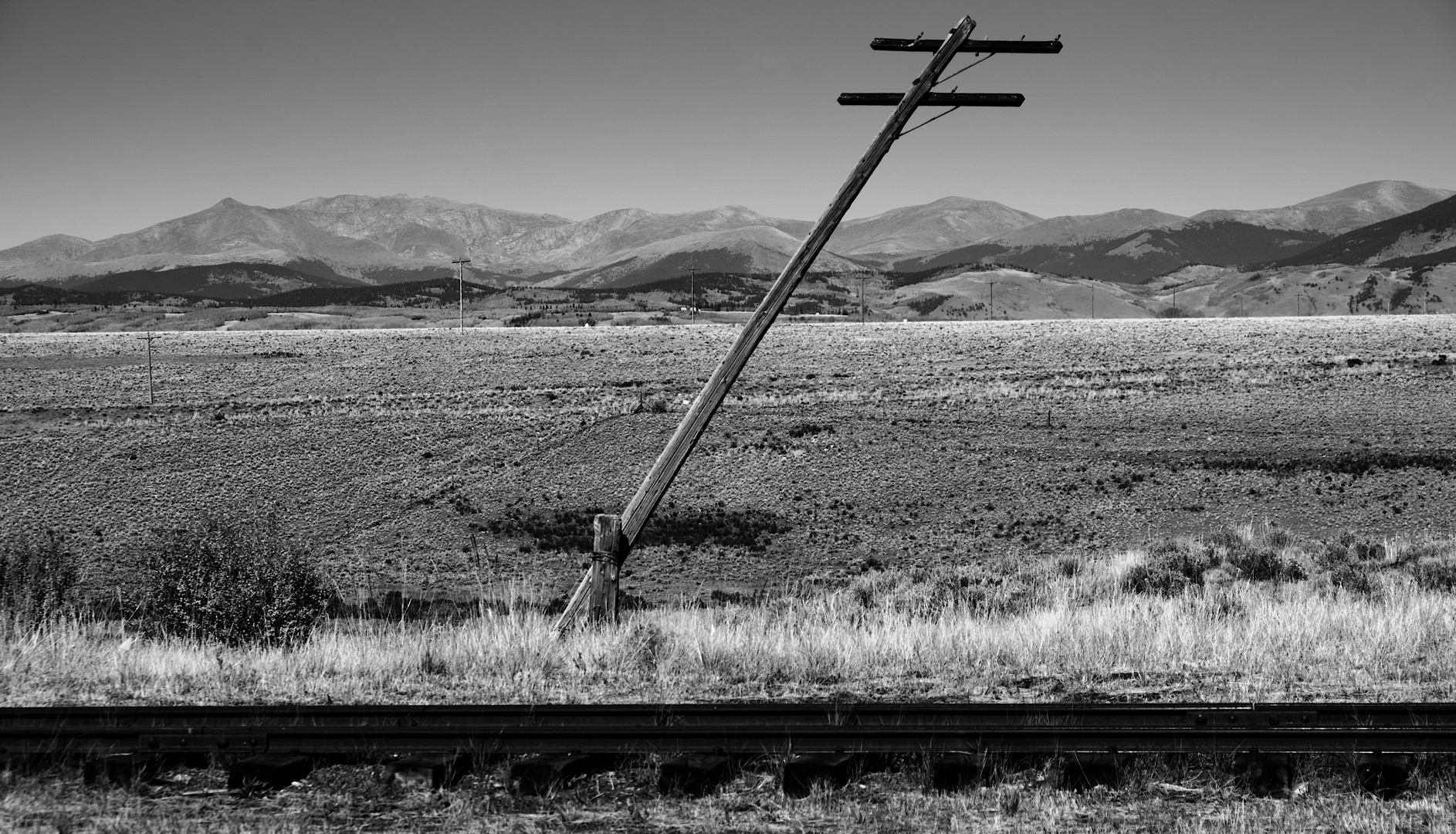 Schräglage in den Rockies B&W