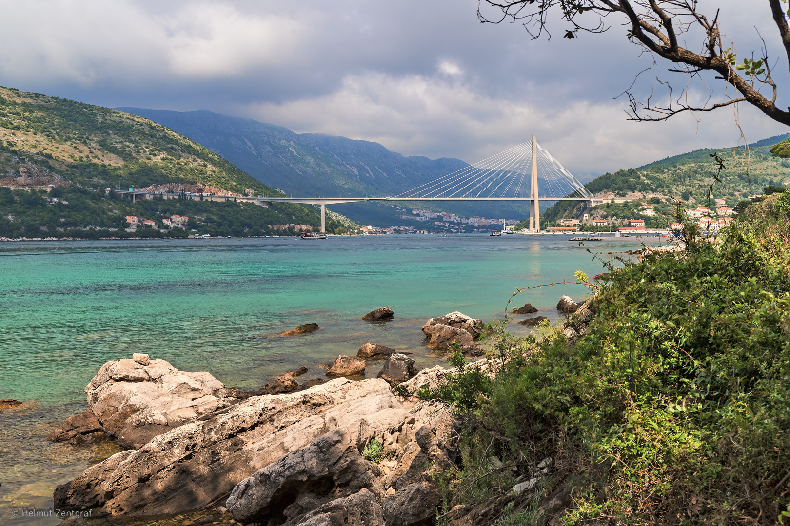 Schrägseil-Brücke bei Dubrovnic