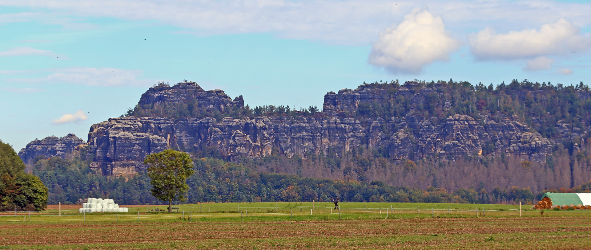 Schrammsteinblick am letzten Septembertag