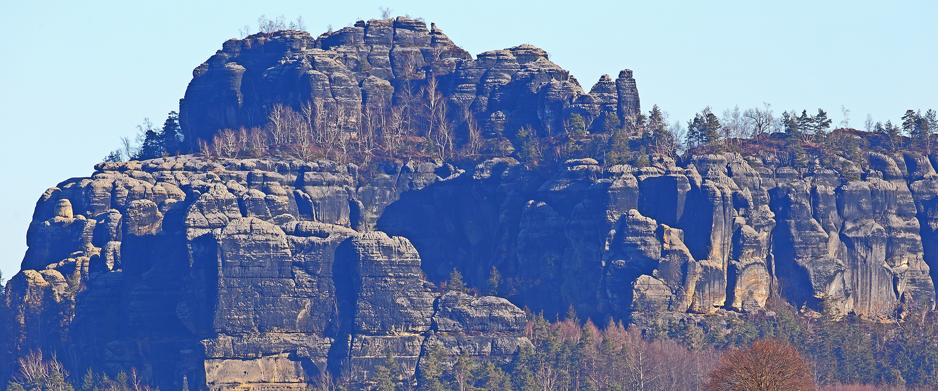 Schrammsteinblick von Reinhartsdorf...