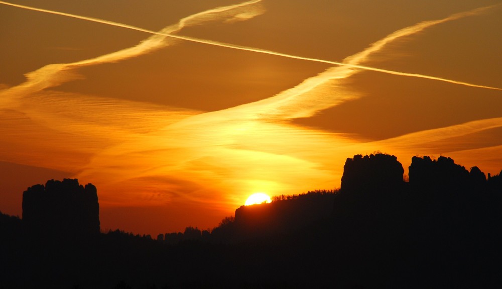 Schrammsteine 06.55 Uhr