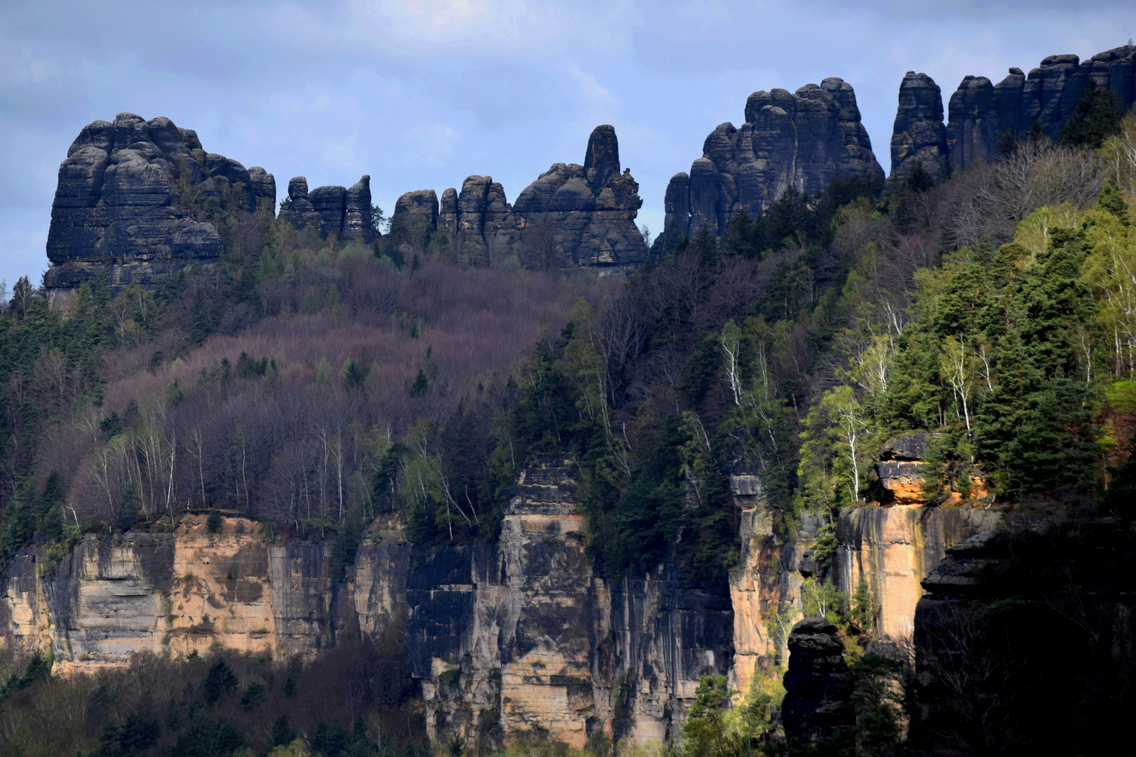 Schrammsteine am Morgen