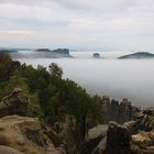 Schrammsteine im Nebel