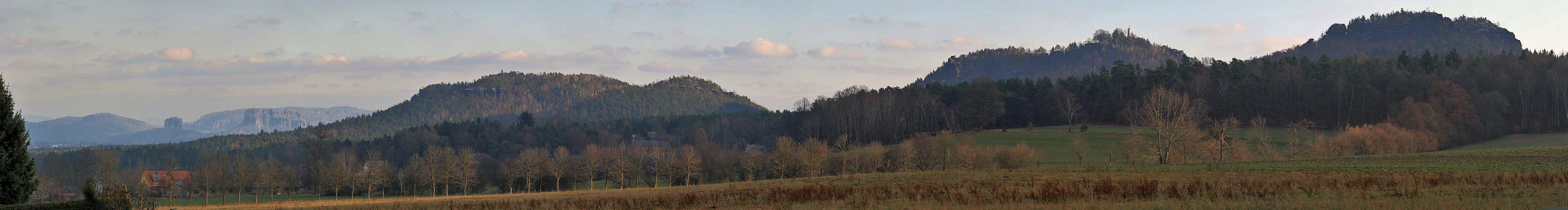 Schrammsteine, Kleinhennrsdorfer Steine, Papststein und Gorisch....