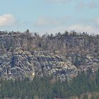 Schrammsteine linker Teil von Süden aus