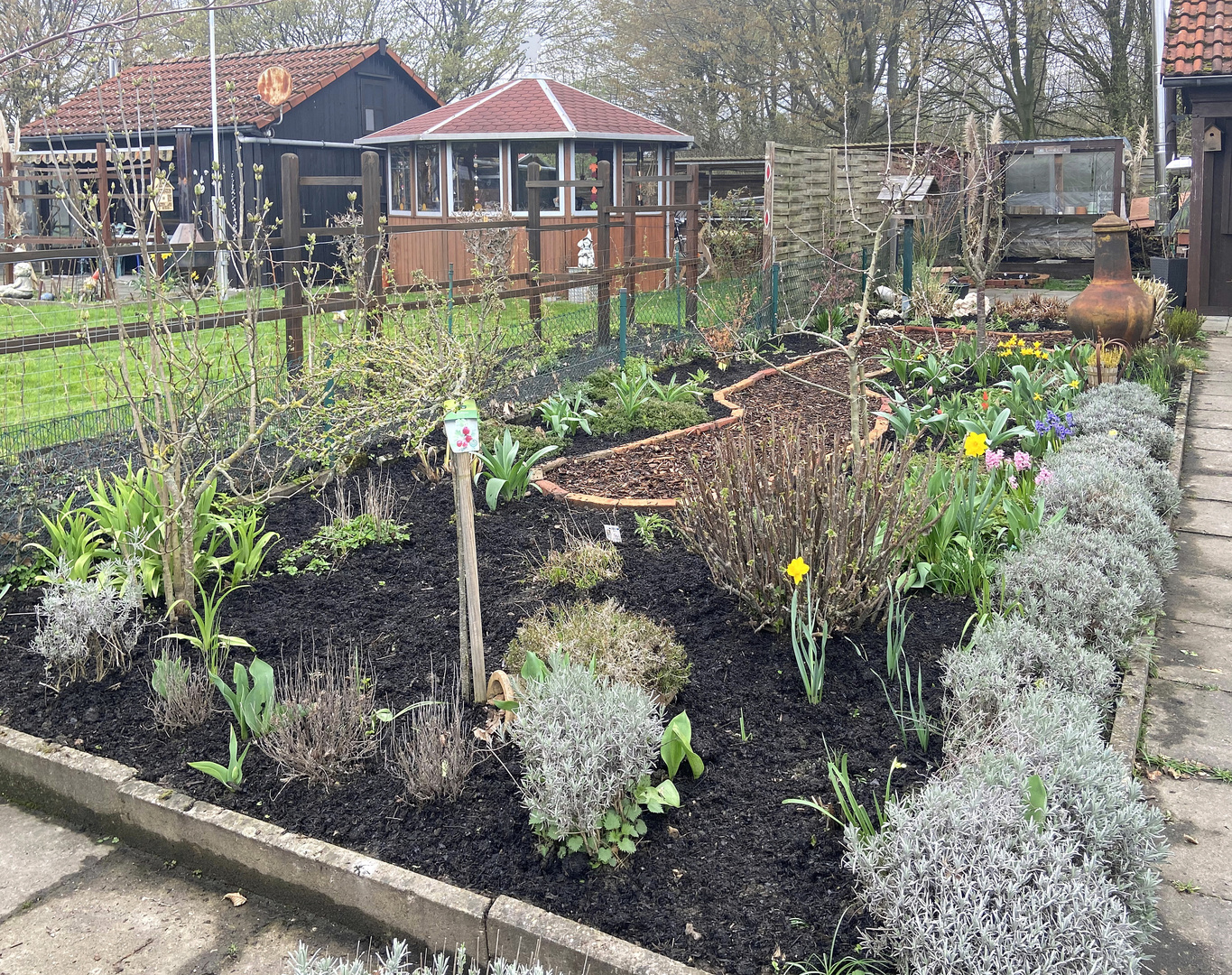 Schrebergarten im April