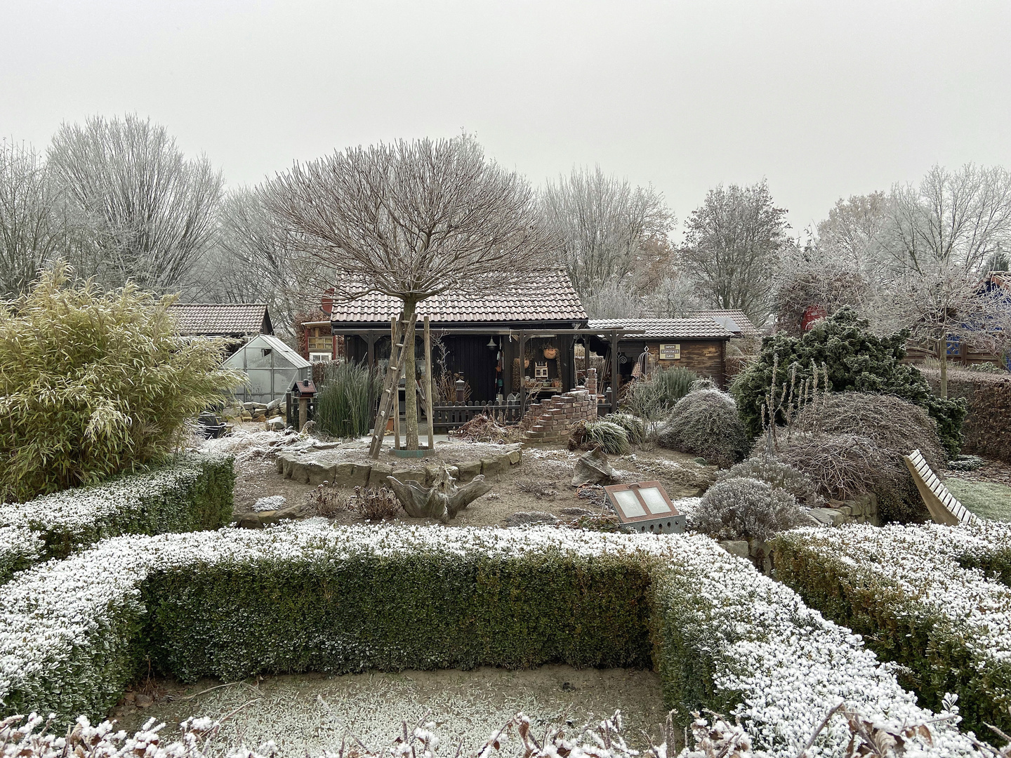 Schrebergarten im Winter