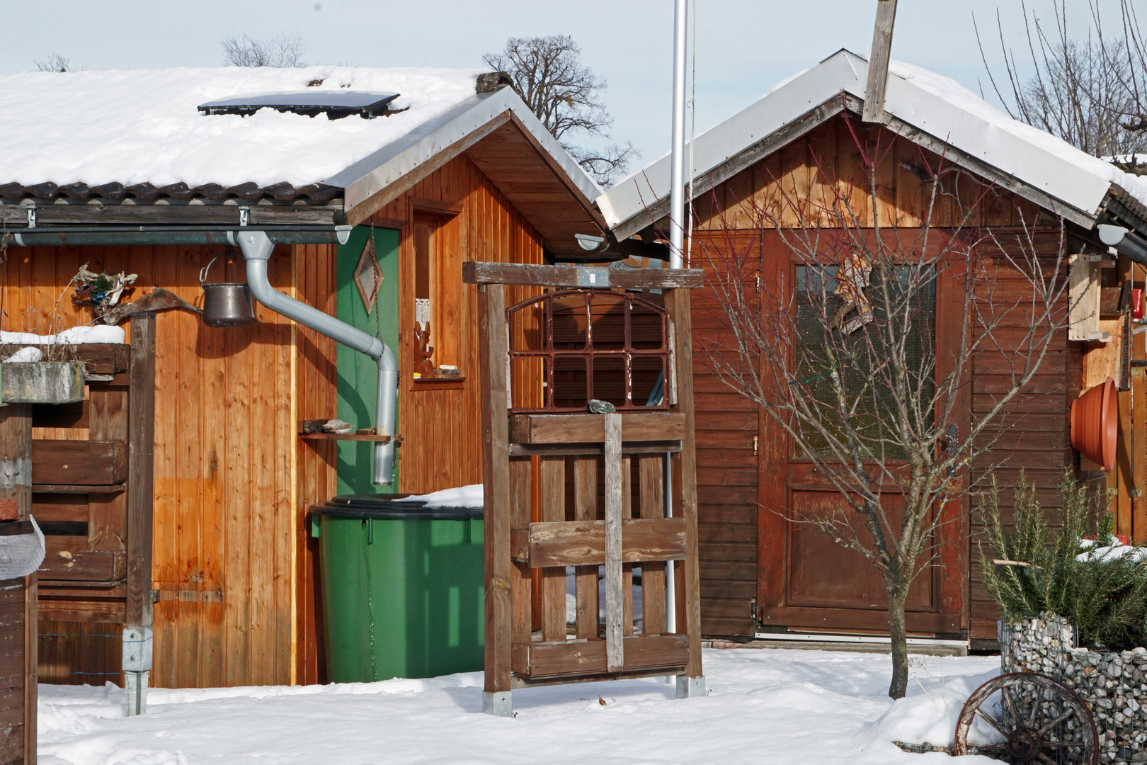 Schrebergarten im Winterschlaf