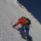 Schreckhorn Nordwand (Steigung ca. 50-60°)