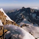 Schreckhorn und Lauteraarhorn vom Gipfel des Finsteraarhorn.