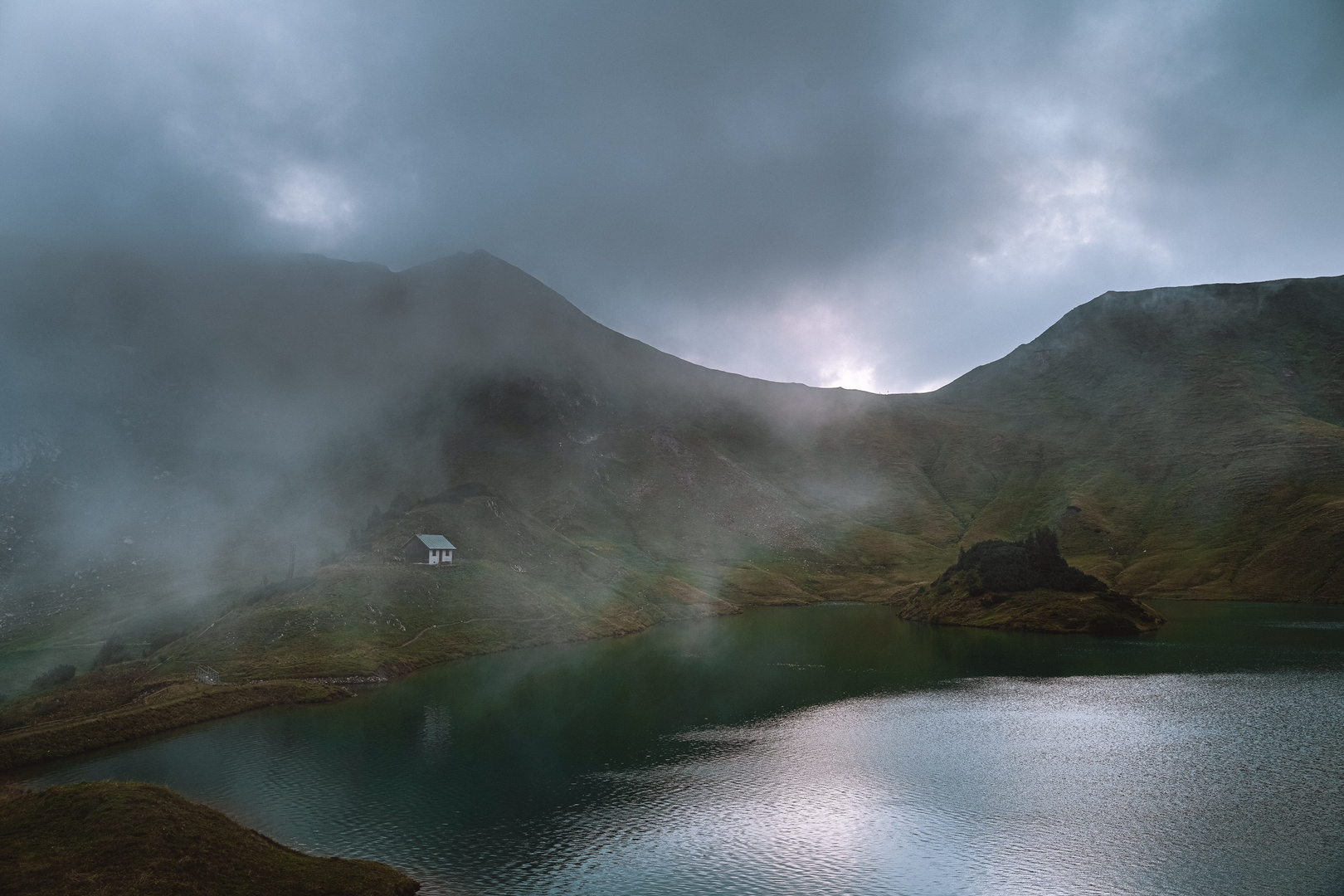 Schrecksee im Nebel