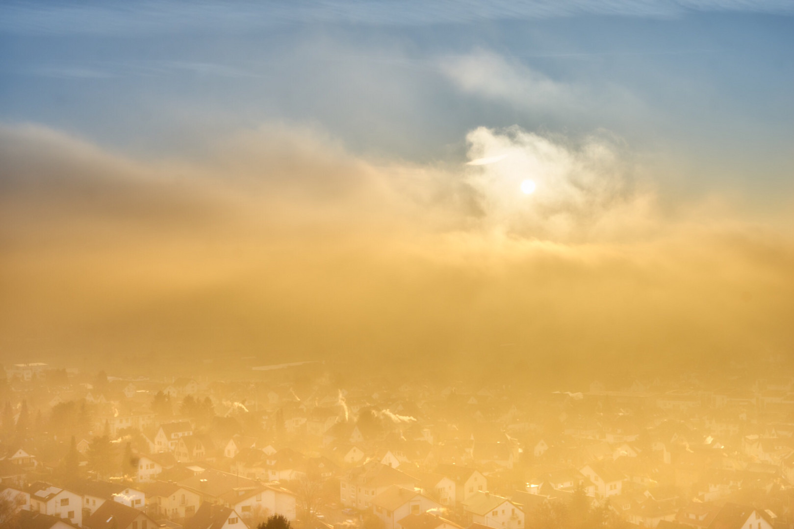 Schriesheim im Nebel