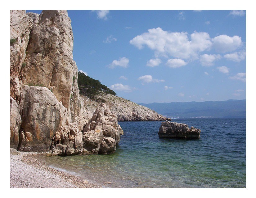 schroffe Küste in Kroatien
