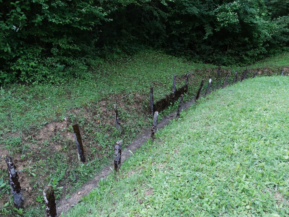 Schützengraben auf den Schlachtfeldern bei Verdun