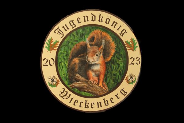 Schützenscheibe: Jugendkönig Wieckenberg 2023
