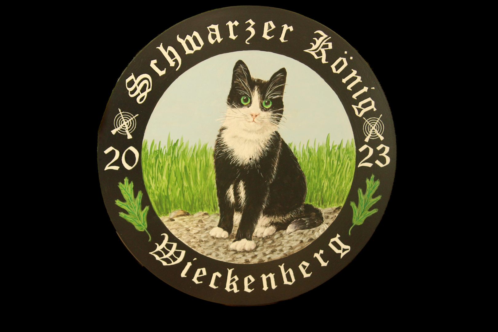 Schützenscheibe: Schwarzer König Wieckenberg 2023