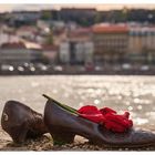 Schuhe am Donauufer 