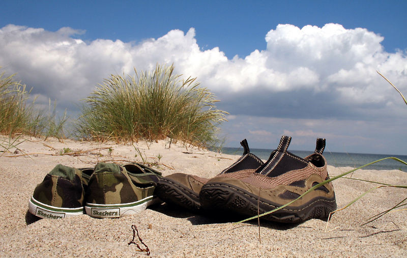 Schuhe am Strand