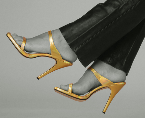 schuhe in gold