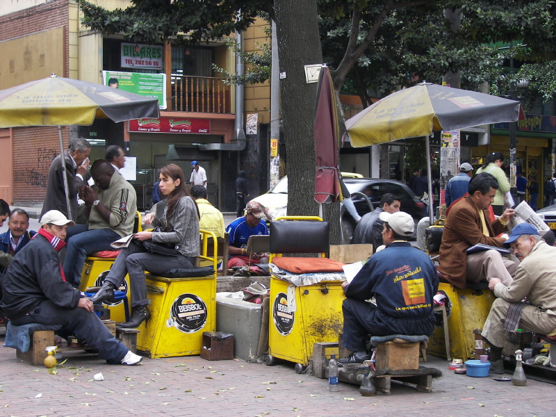 Schuhputzer in Bogota