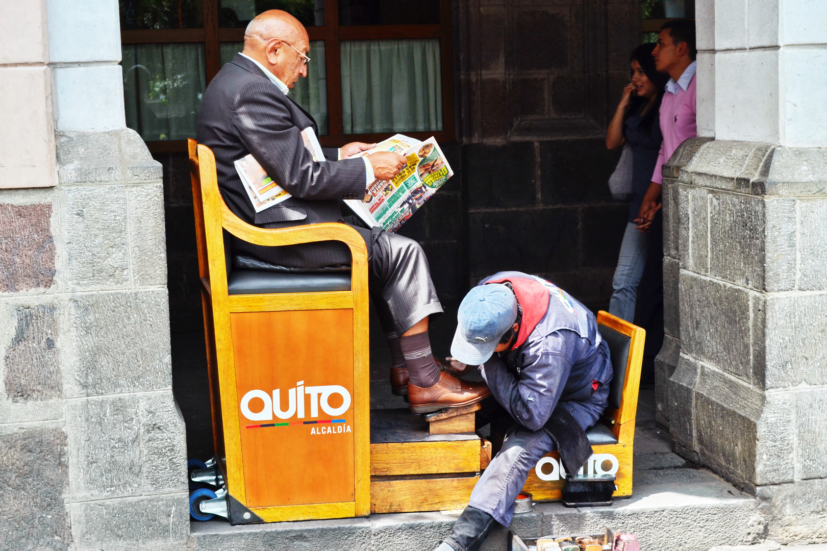 Schuhputzer in Quito