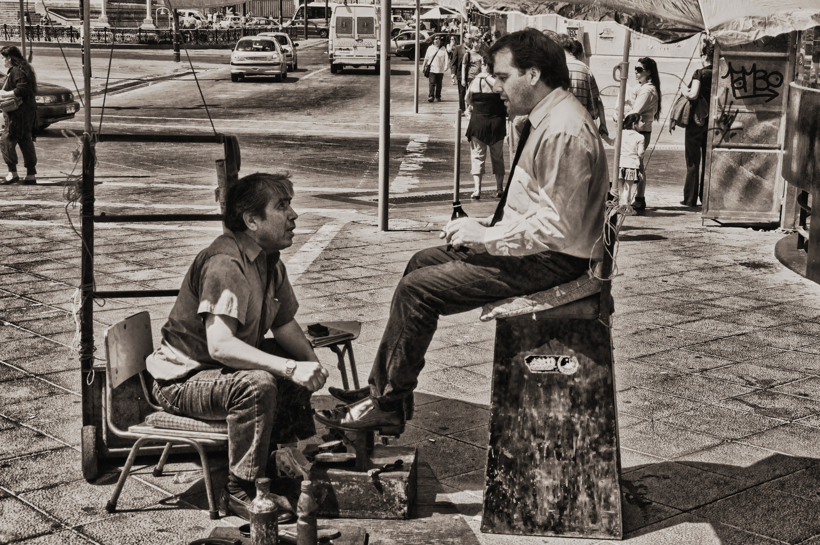 Schuhputzer in Valparaiso