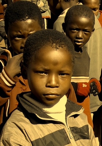 Schuljunge in Lesotho