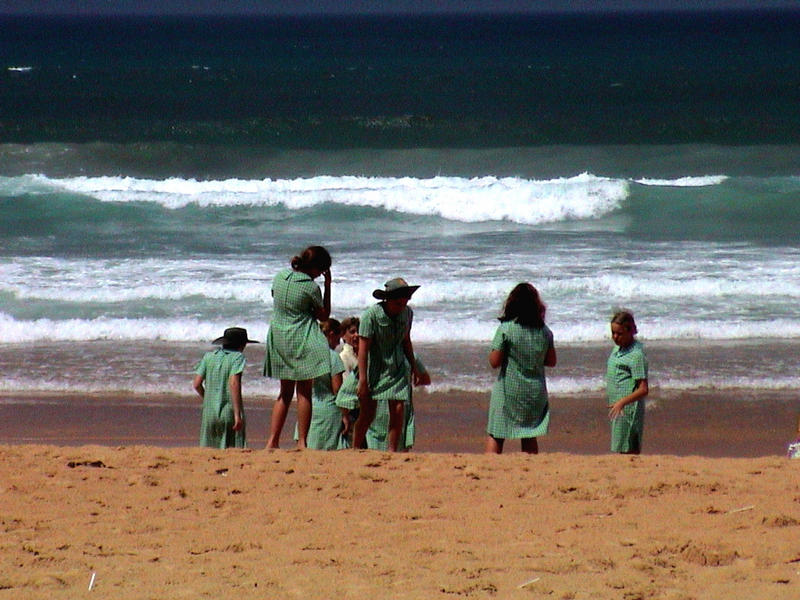 Schulkinder auf Manly Island