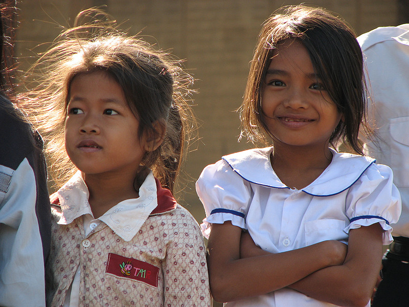 Schulkinder in Kratie